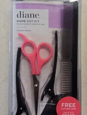 Diane 5 Piece Home Hair Cut Scissors Kit, Hair Clips Comb